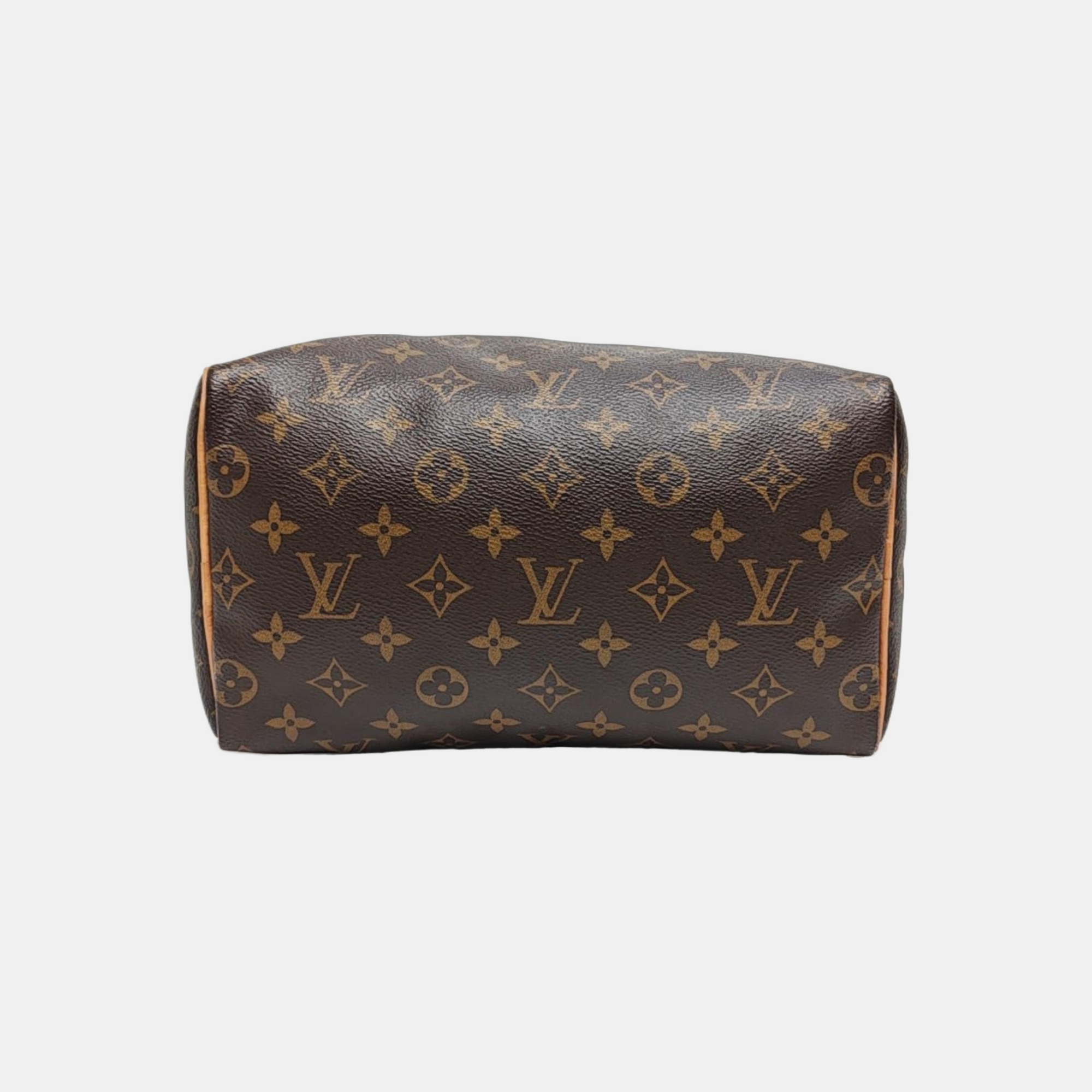 SPEEDY 25 Monogram Coated Canvas Brown