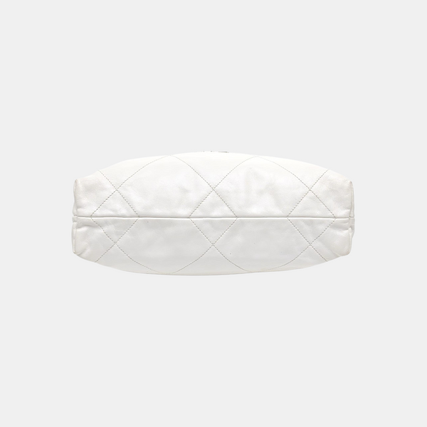CHANEL 22 Small Quilted Calfskin White
