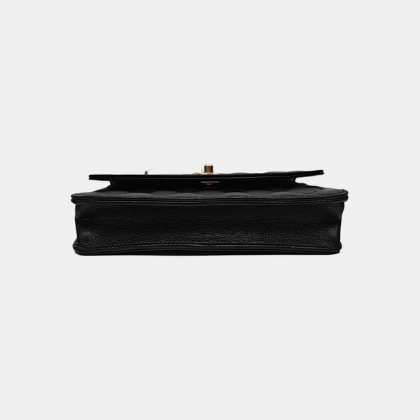 Quilted Grained Calfskin Black