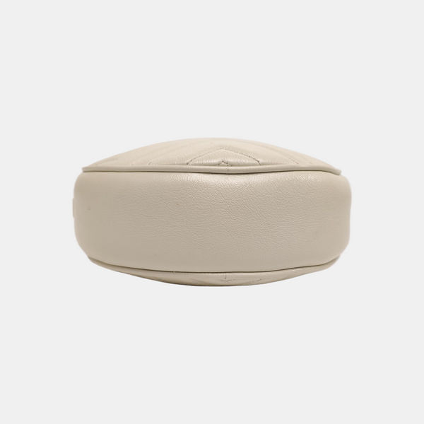 GG Marmont Mini Quilted Calfskin White