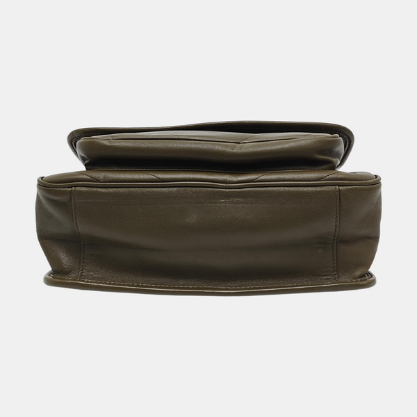 NIKI Medium Chevron Lambskin Green