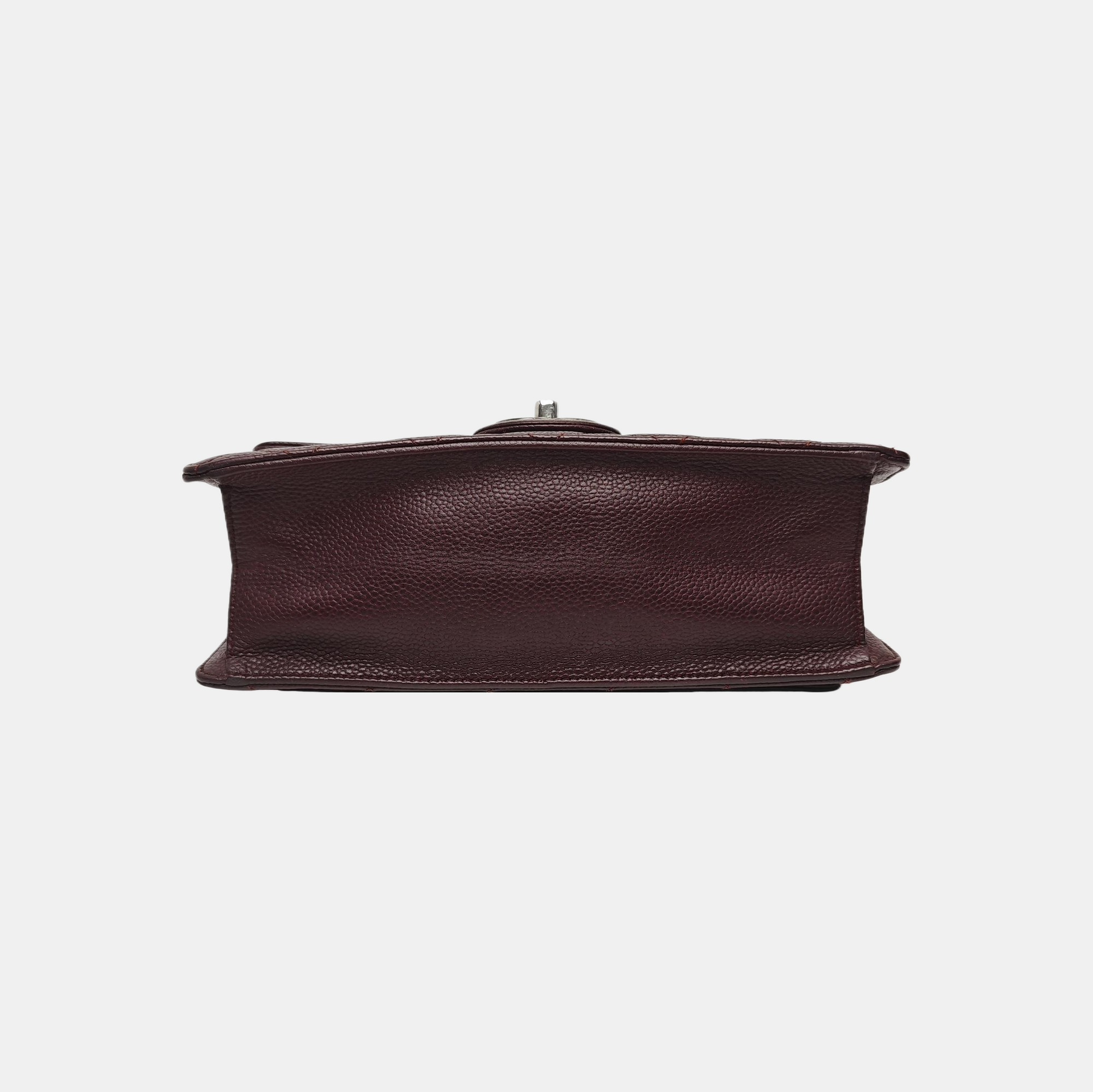 Quilted Grained Calfskin Shoulder Bag Red
