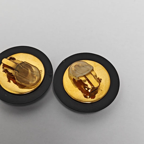 Metal Black Clip On Earrings