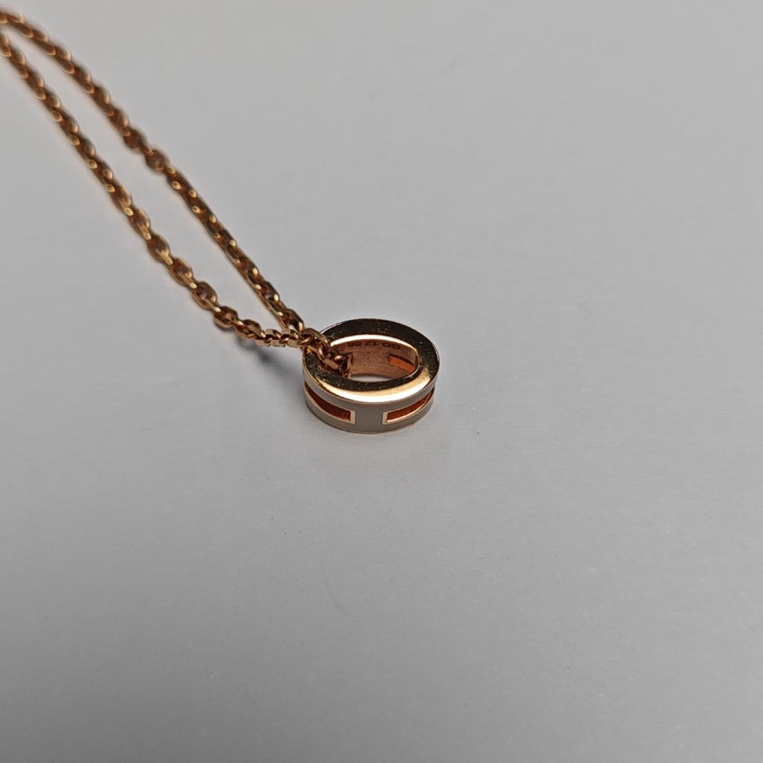 Pop H Metal Rose Gold Necklace