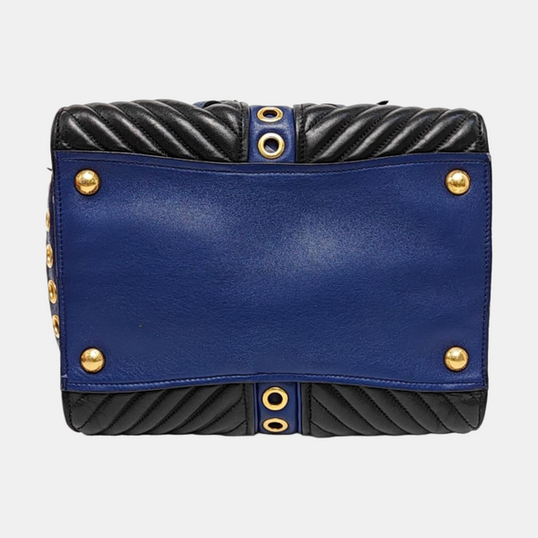 Zipper Wallet Quilted Lambskin Black