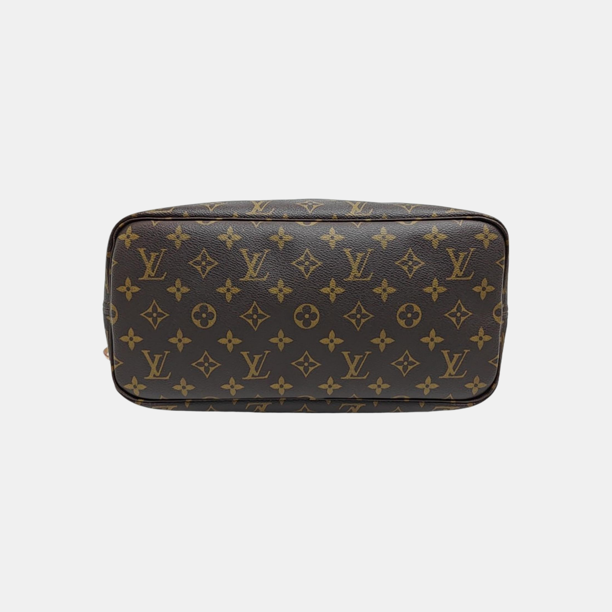 NEVERFULL MM Monogram Coated Canvas Brown