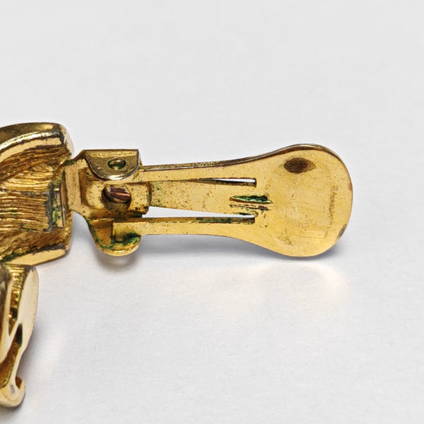 Metal Gold Clip On Earrings