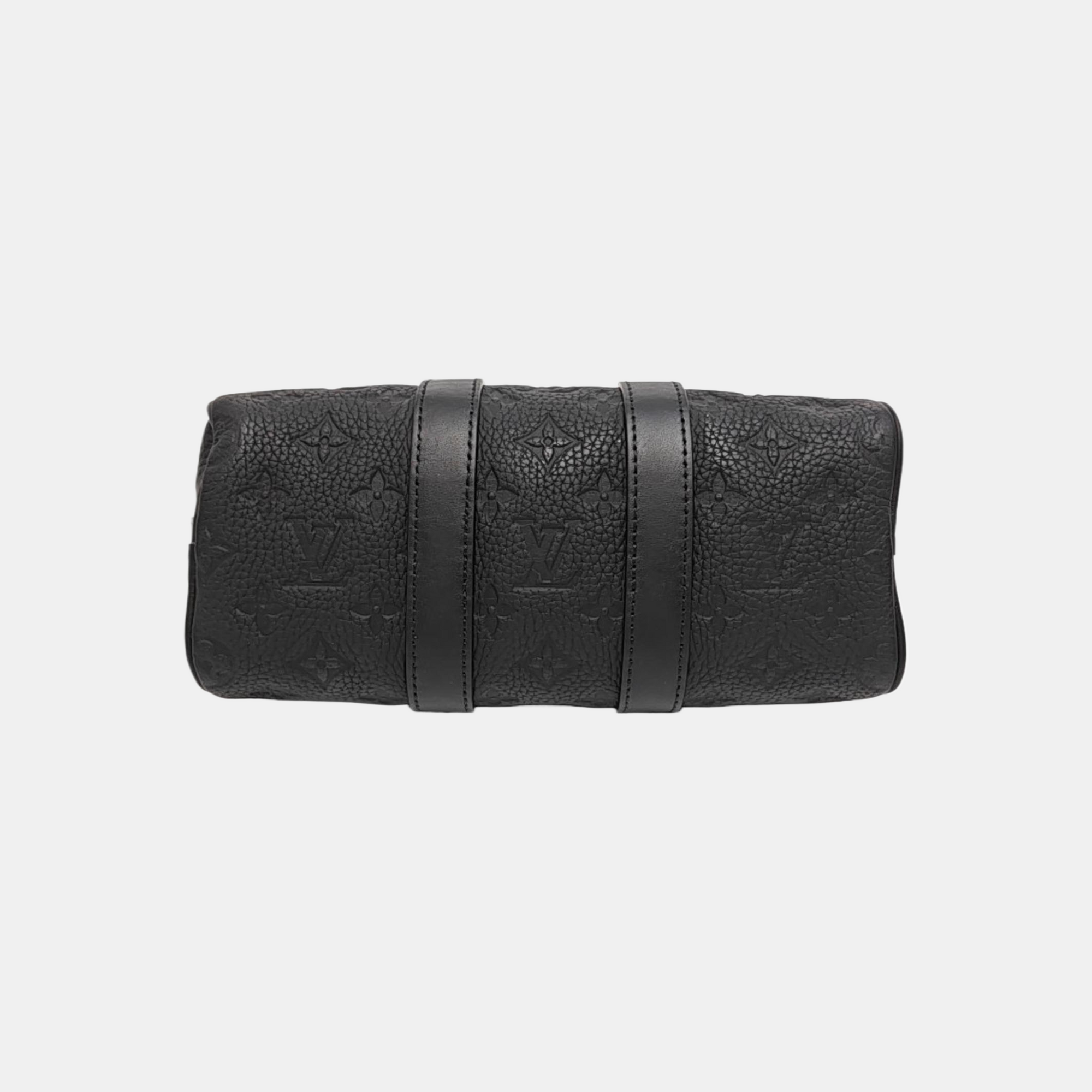 KEEPALL 25 Monogram Calfskin Black