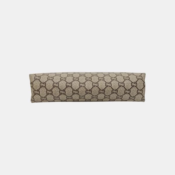 Monogram Coated Canvas Clutch Beige