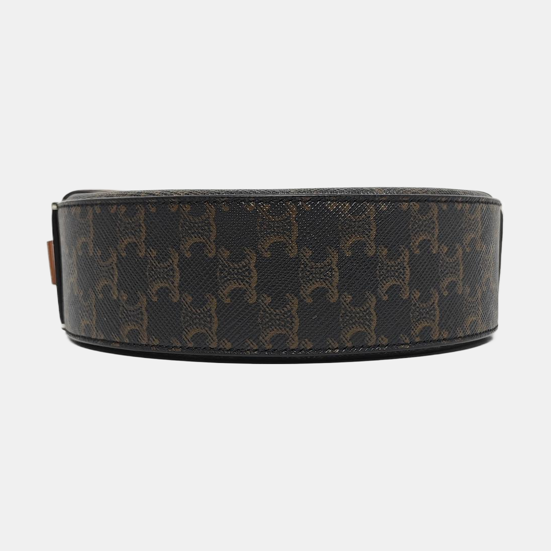 Authenticated pre-owned  TRIOMPHE ROUND Coated Canvas Brown - Shoulder Bag at Looply