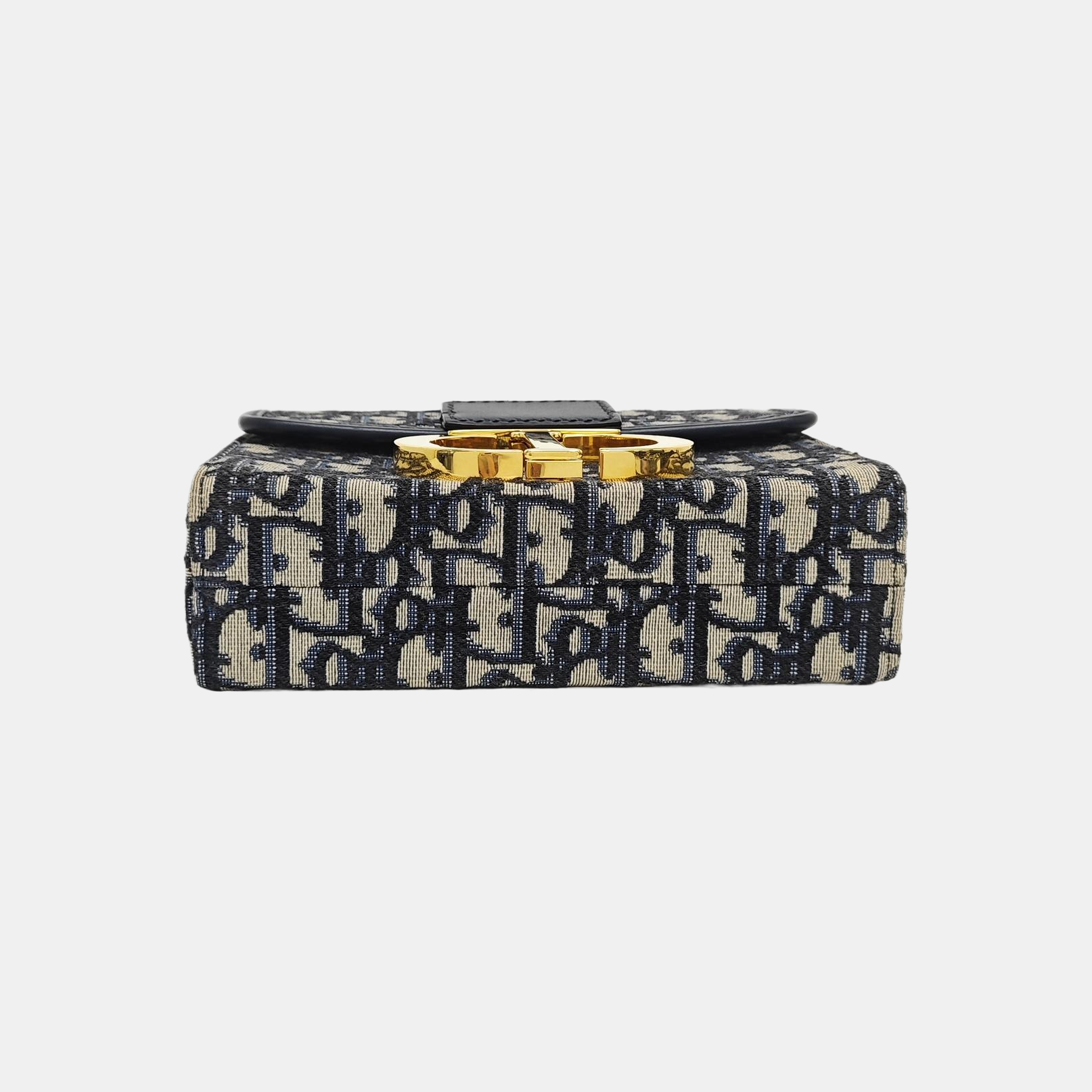 30 Montaigne Mini Oblique Canvas Blue