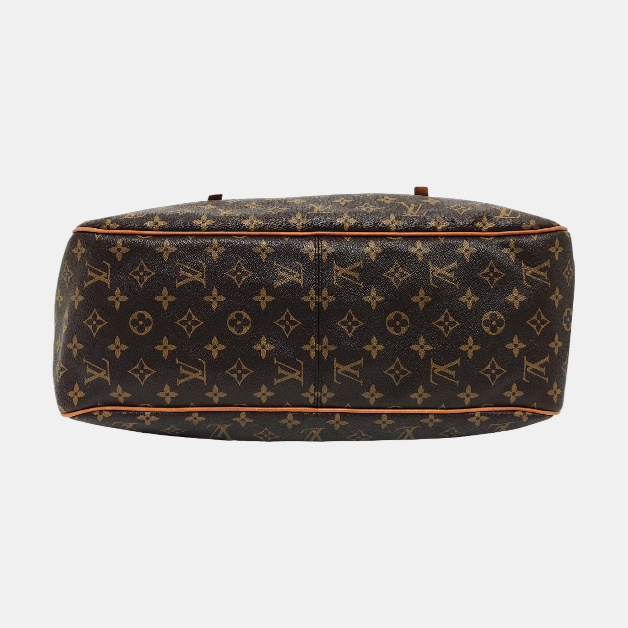 Monogram Coated Canvas Tote Bag Brown