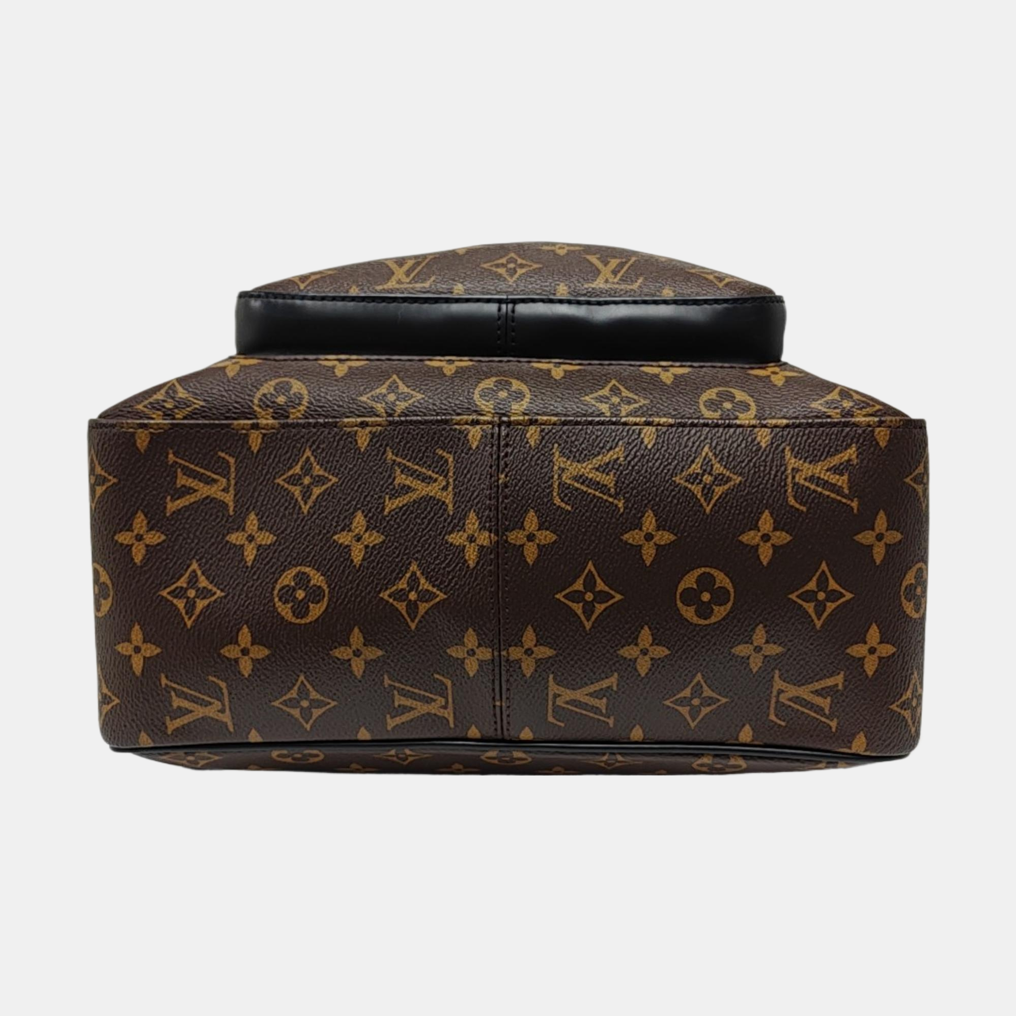 JOSH Monogram Coated Canvas Brown