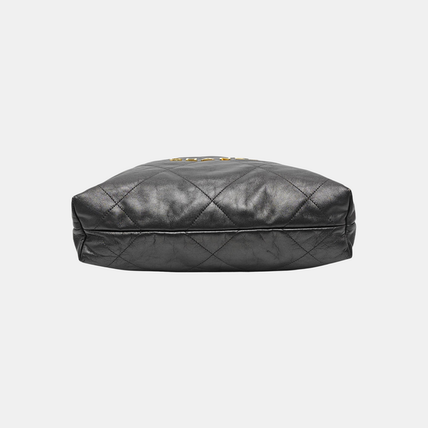 CHANEL 22 Small Quilted Calfskin Gray