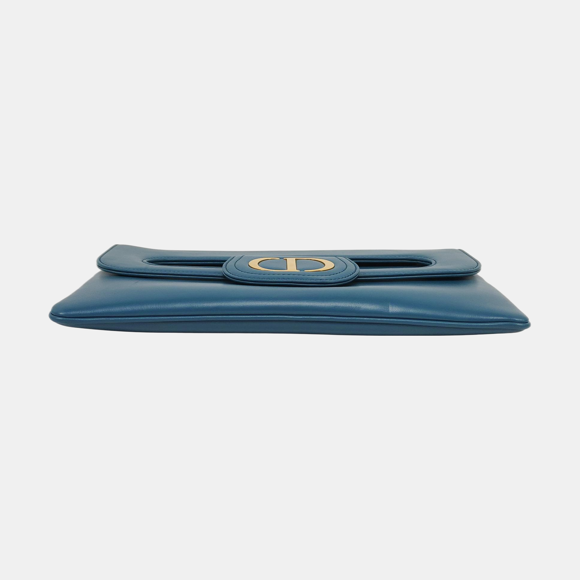 Diordouble Medium Calfskin Blue