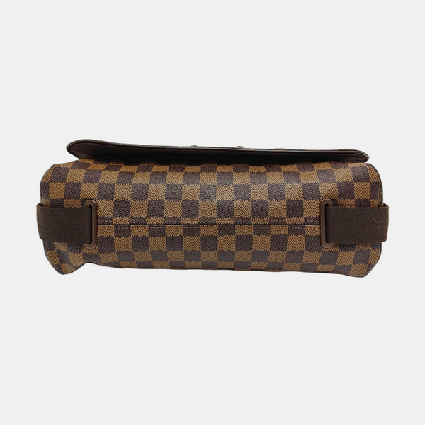 BROOKLYN MM Damier Ebene Coated Canvas Brown