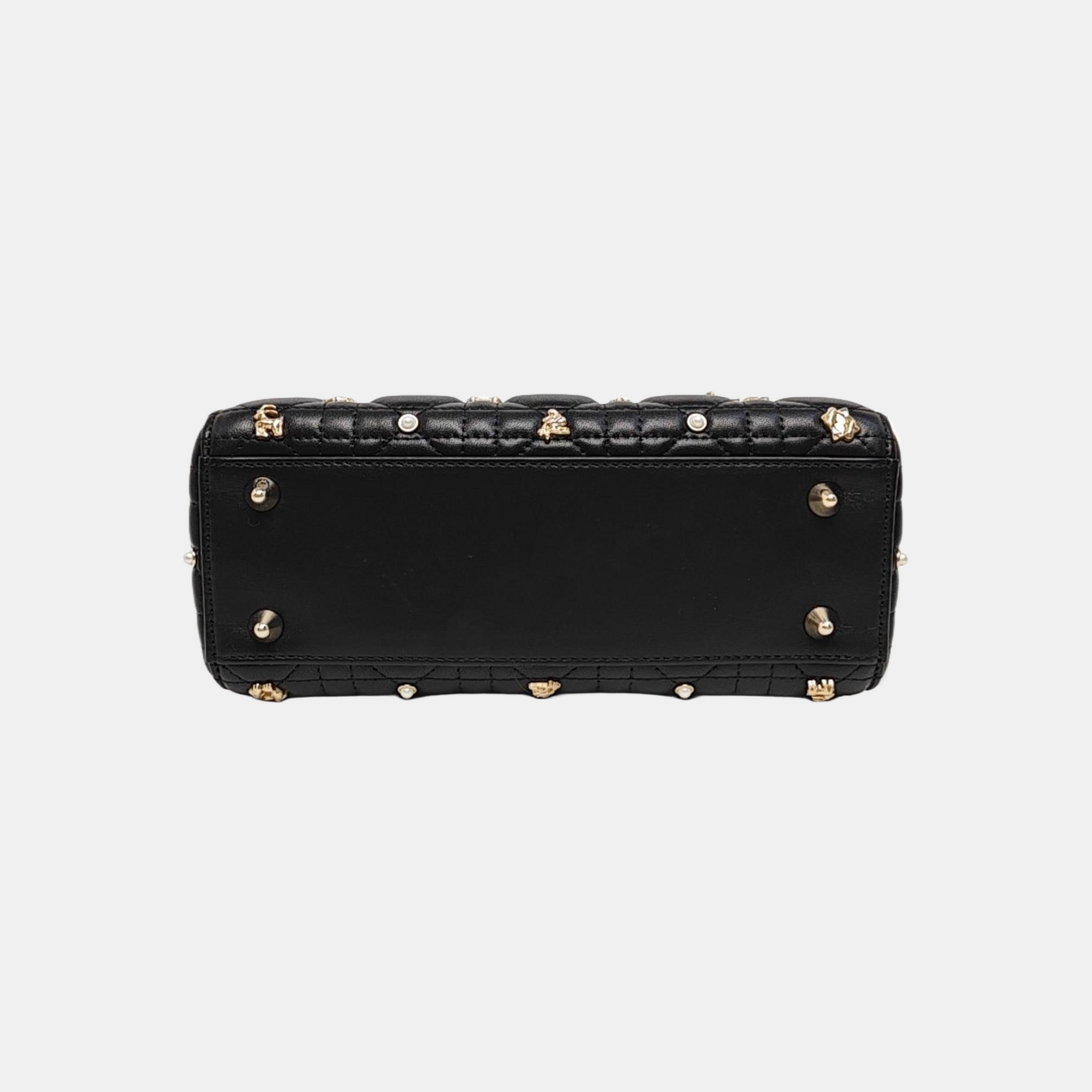 Lady Dior Small Cannage Calfskin Black