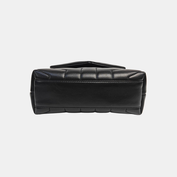 LOULOU Extra Small Chevron Calfskin Black