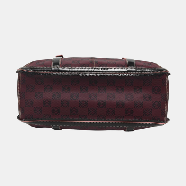Coated Canvas Tote Bag Red