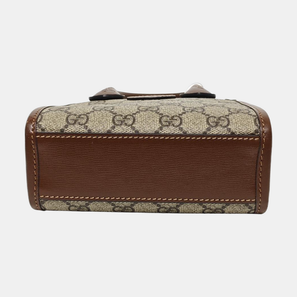 Retro Mini Monogram Coated Canvas Beige
