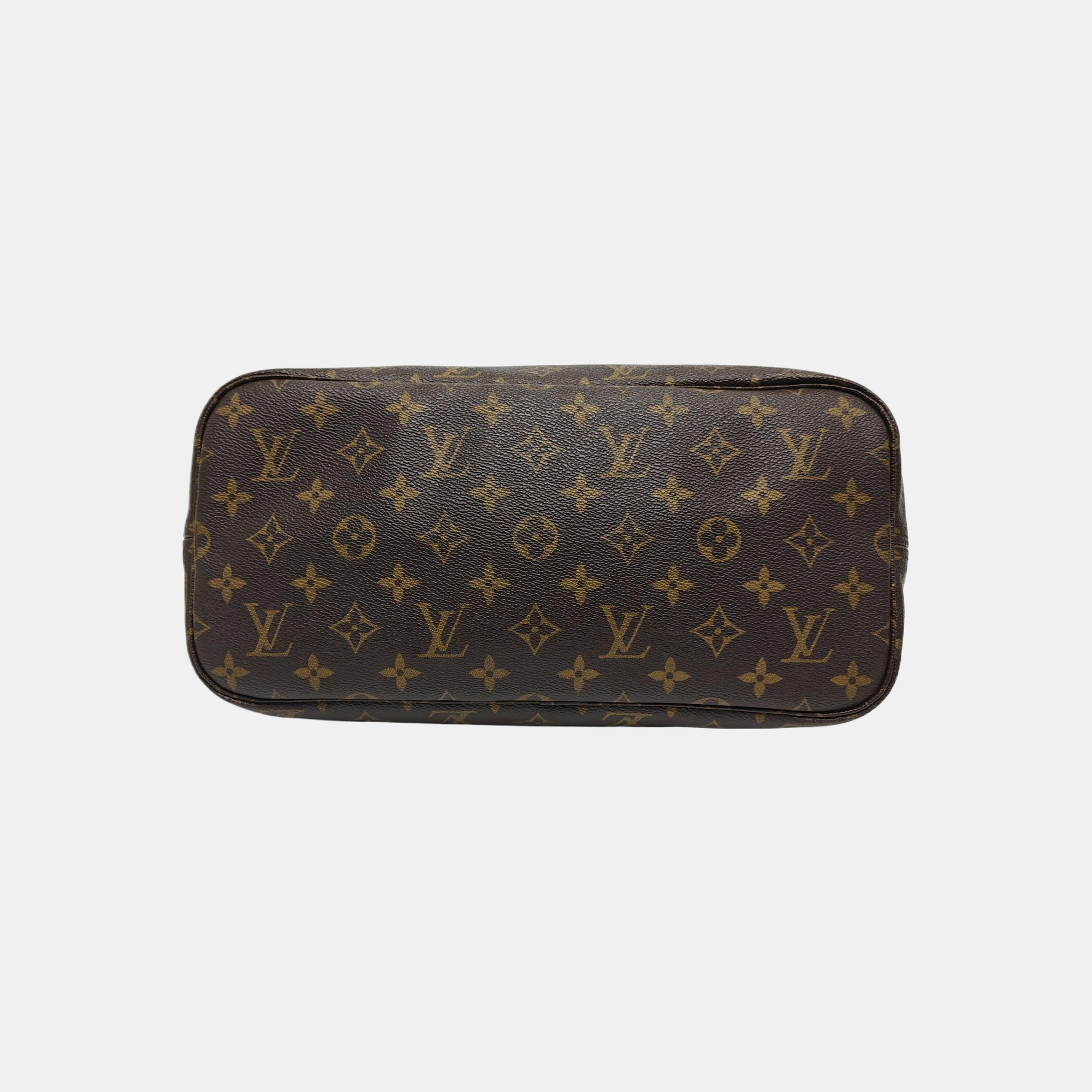 NEVERFULL MM Monogram Coated Canvas Brown