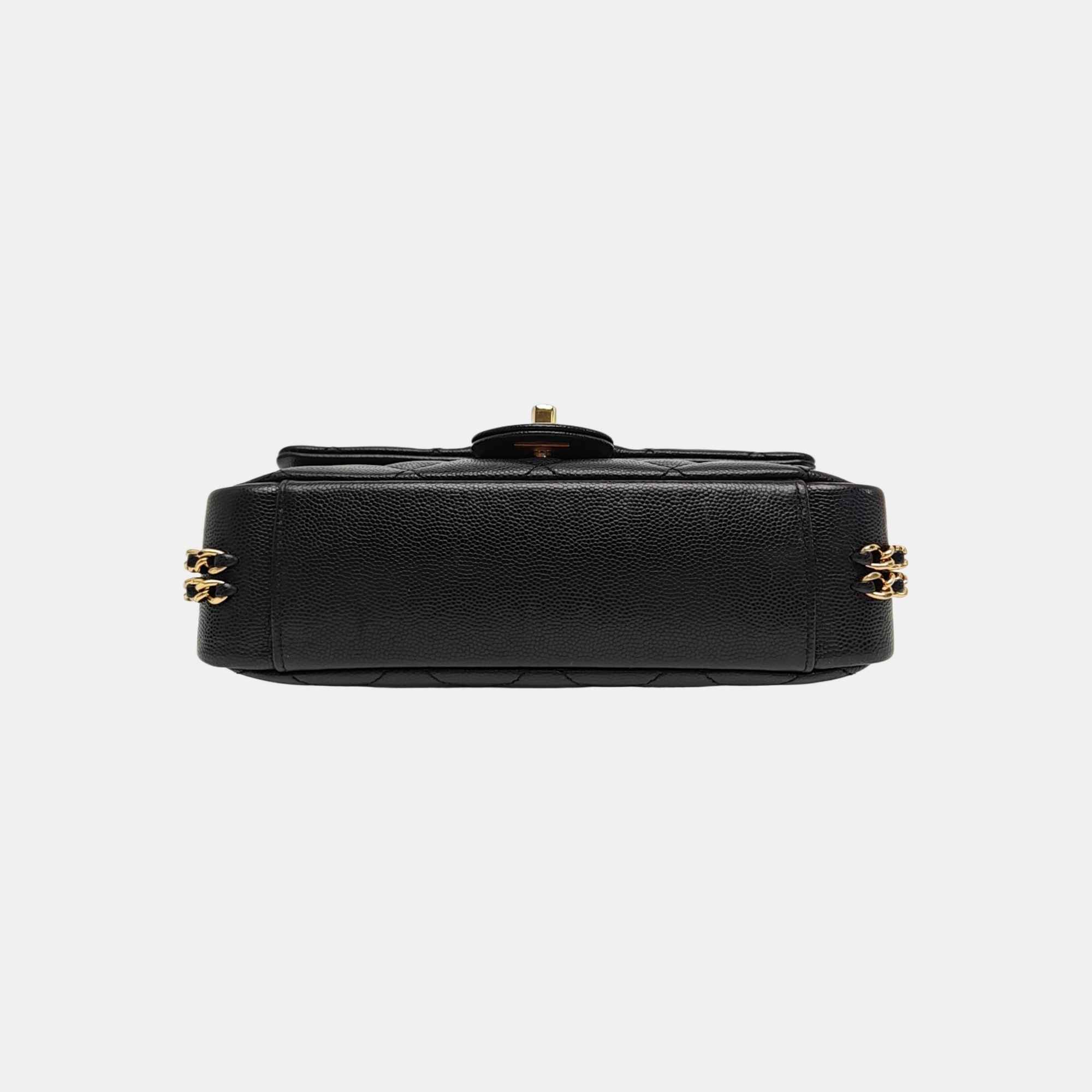 23C Mini Quilted Grained Calfskin Black
