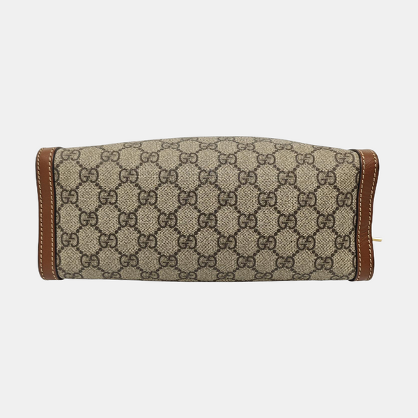 Padlock Small Monogram Coated Canvas Beige