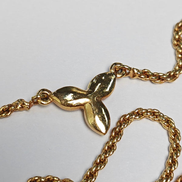 Twist Round Metal Gold Necklace