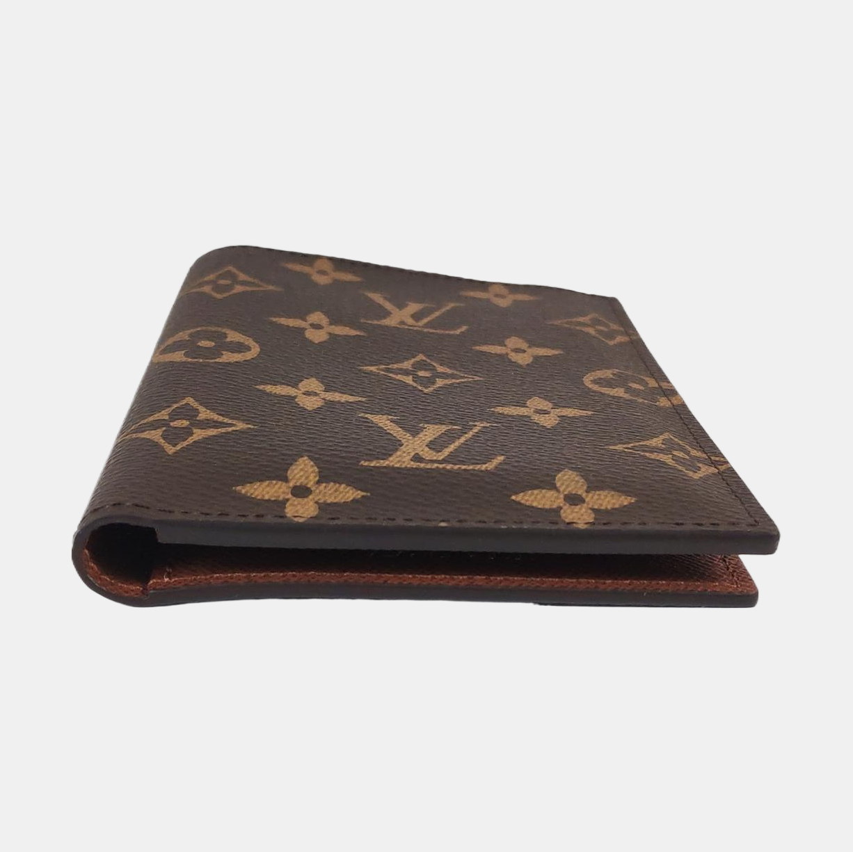 Monogram Coated Canvas Wallet Brown