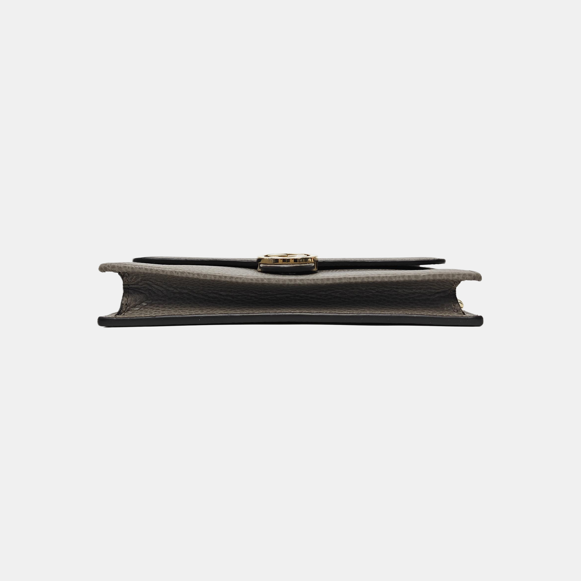 Interlocking G Small Calfskin Gray