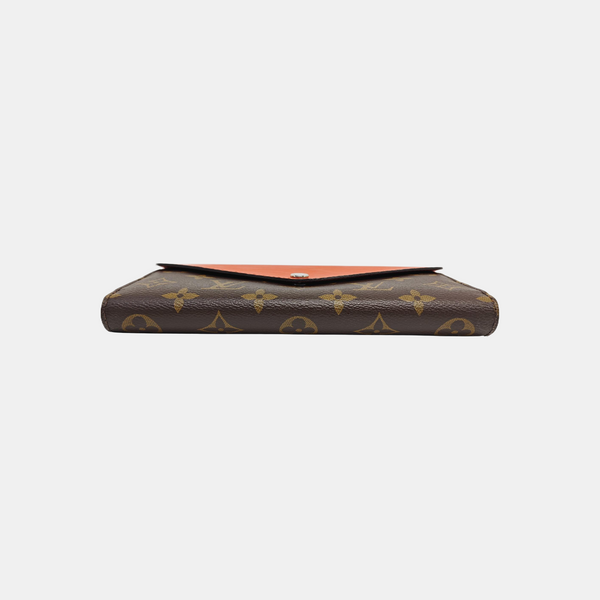 MARIE LOU Monogram Coated Canvas Brown Wallet