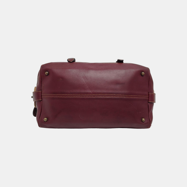 Calfskin Top Handle Bag Red