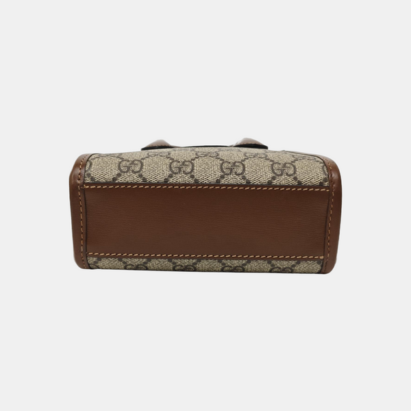 Retro Mini Monogram Coated Canvas Beige