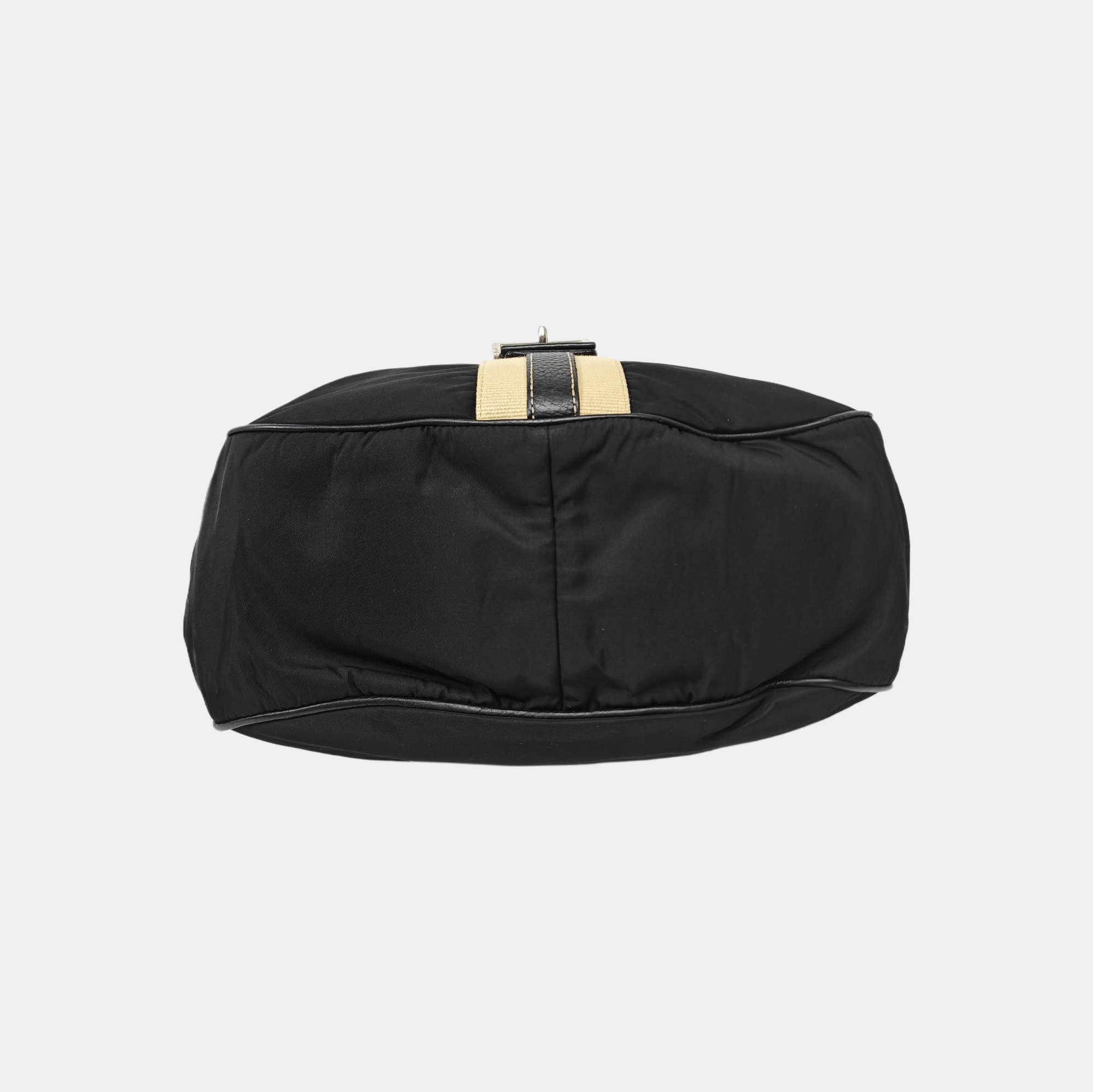 Nylon Top Handle Bag Black