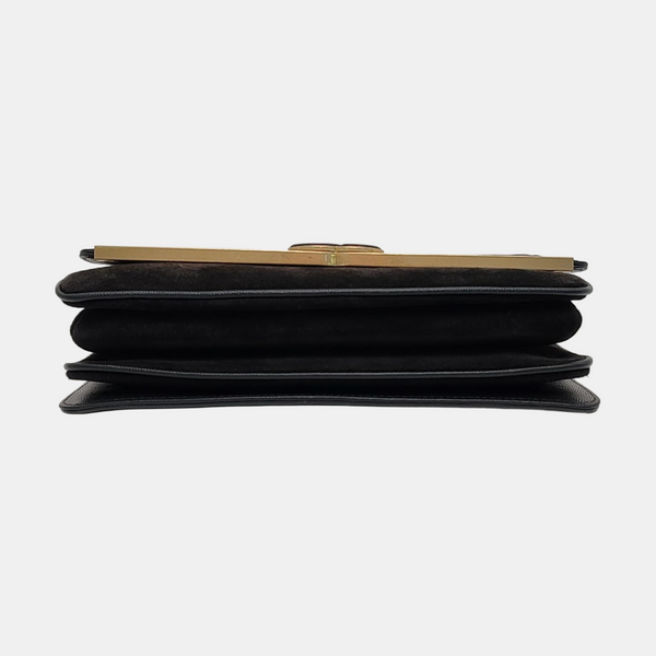 LADY COCO Medium Quilted Grained Calfskin Black