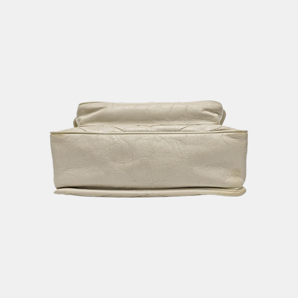 NIKI Medium Chevron Calfskin Beige