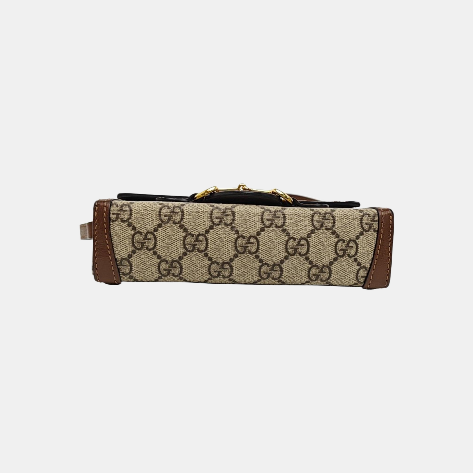 Horsebit 1955 Mini Monogram Coated Canvas Beige