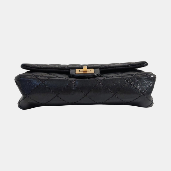 Authenticated pre-owned  2.55 Quilted Calfskin Black - Belt Bag at Looply