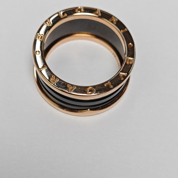B.ZERO1 18k Rose Gold Ring EU 61