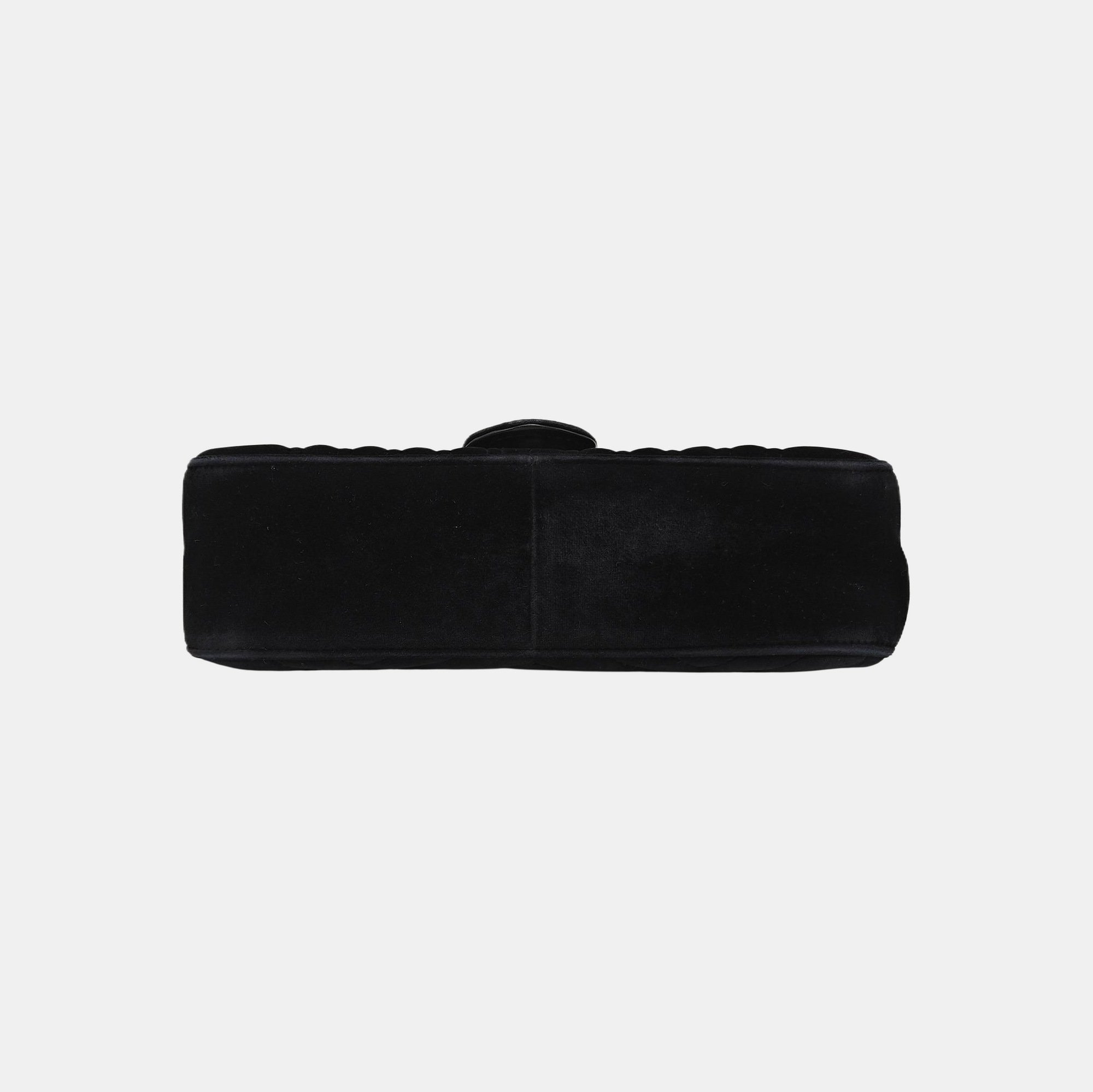 GG Marmont Medium Quilted Velvet Black