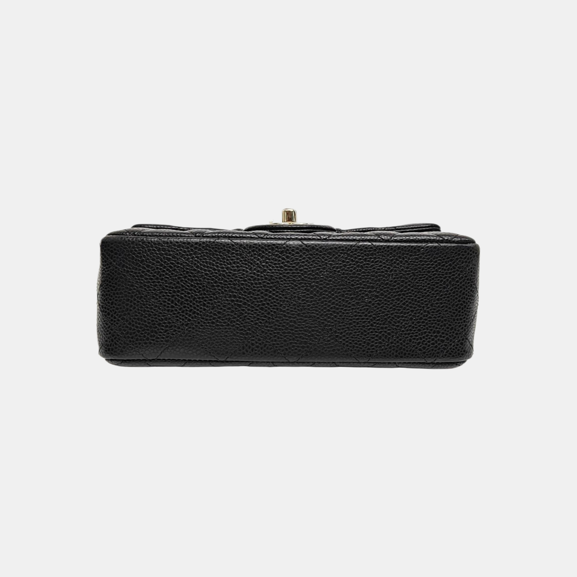 CLASSIC FLAP Mini Quilted Grained Calfskin Black