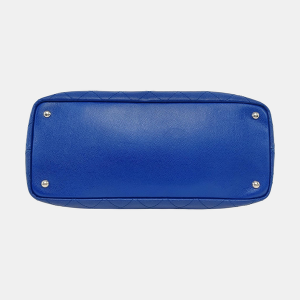 Quilted Grained Calfskin Blue