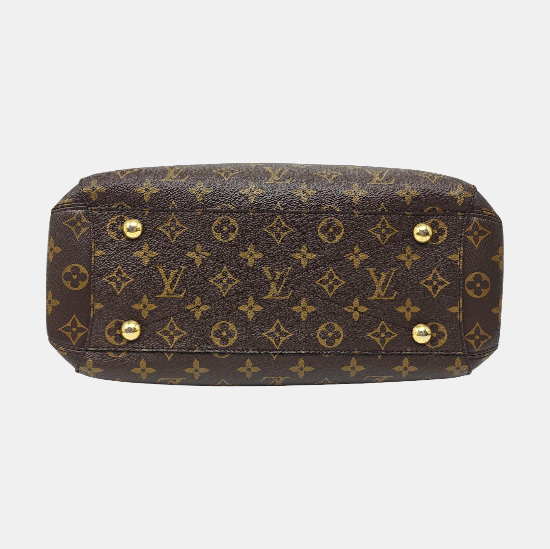 MONTAIGNE MM Monogram Coated Canvas Brown