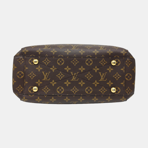 MONTAIGNE MM Monogram Coated Canvas Brown
