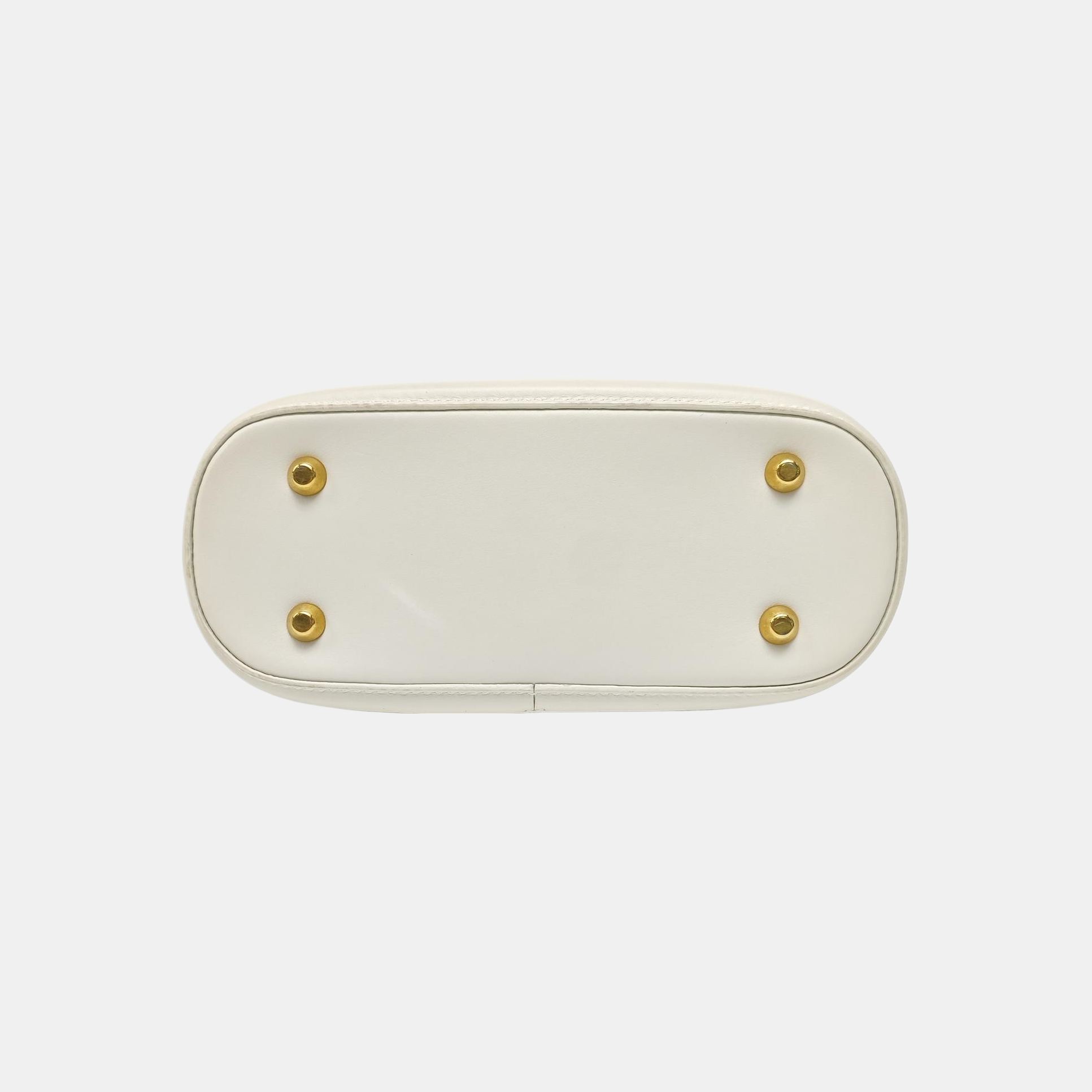 Calfskin Shoulder Bag Small White