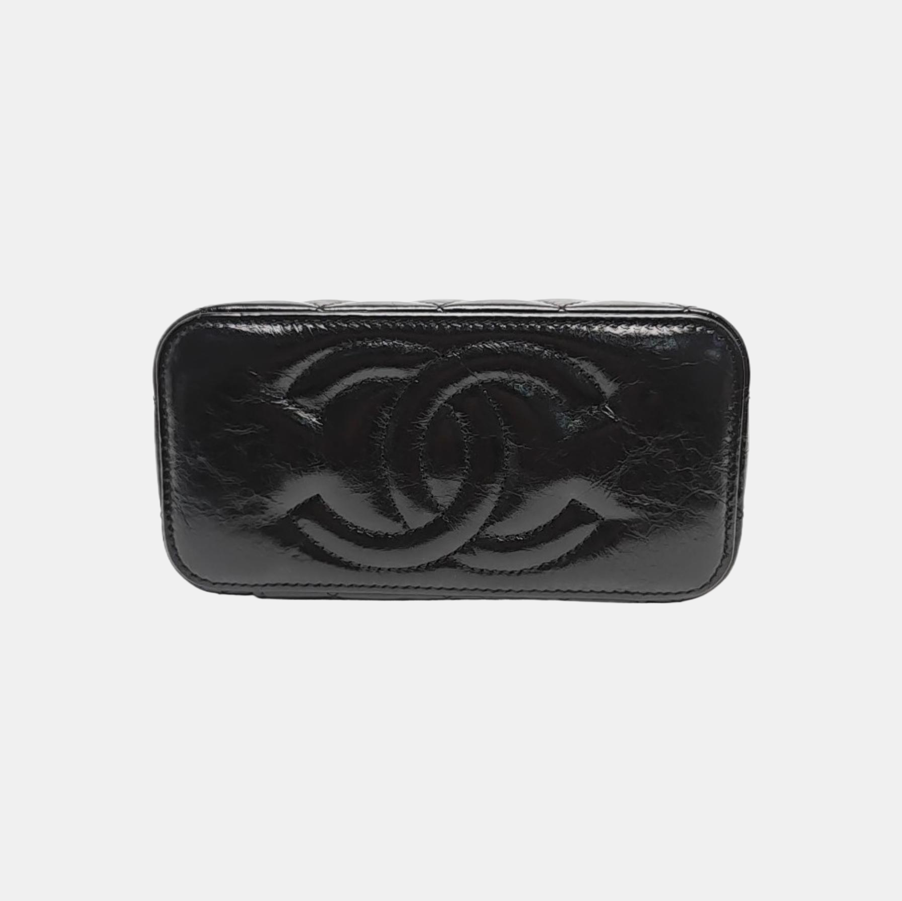VANITY CASE Small Quilted Calfskin Black