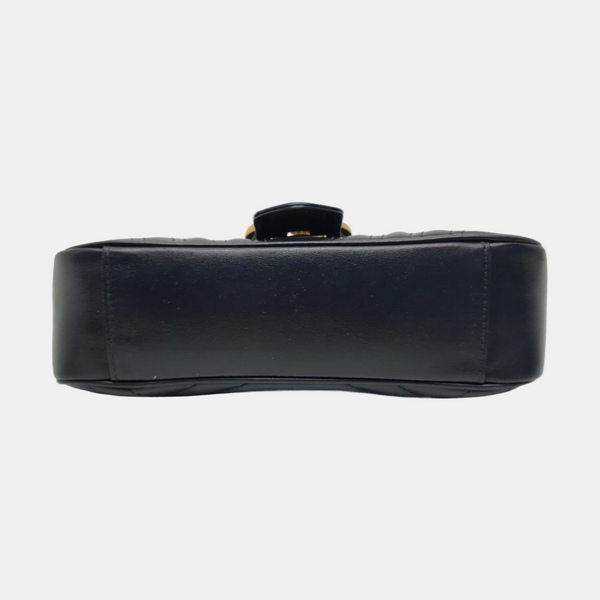 GG Marmont Small Quilted Calfskin Black