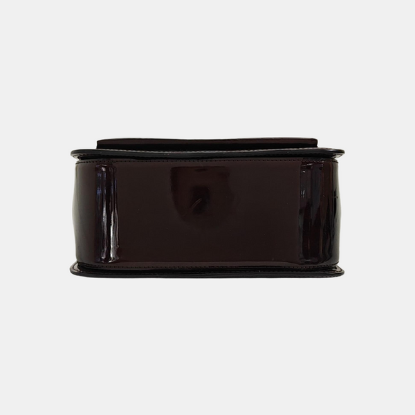 Monogram Patent Leather Shoulder Bag Red