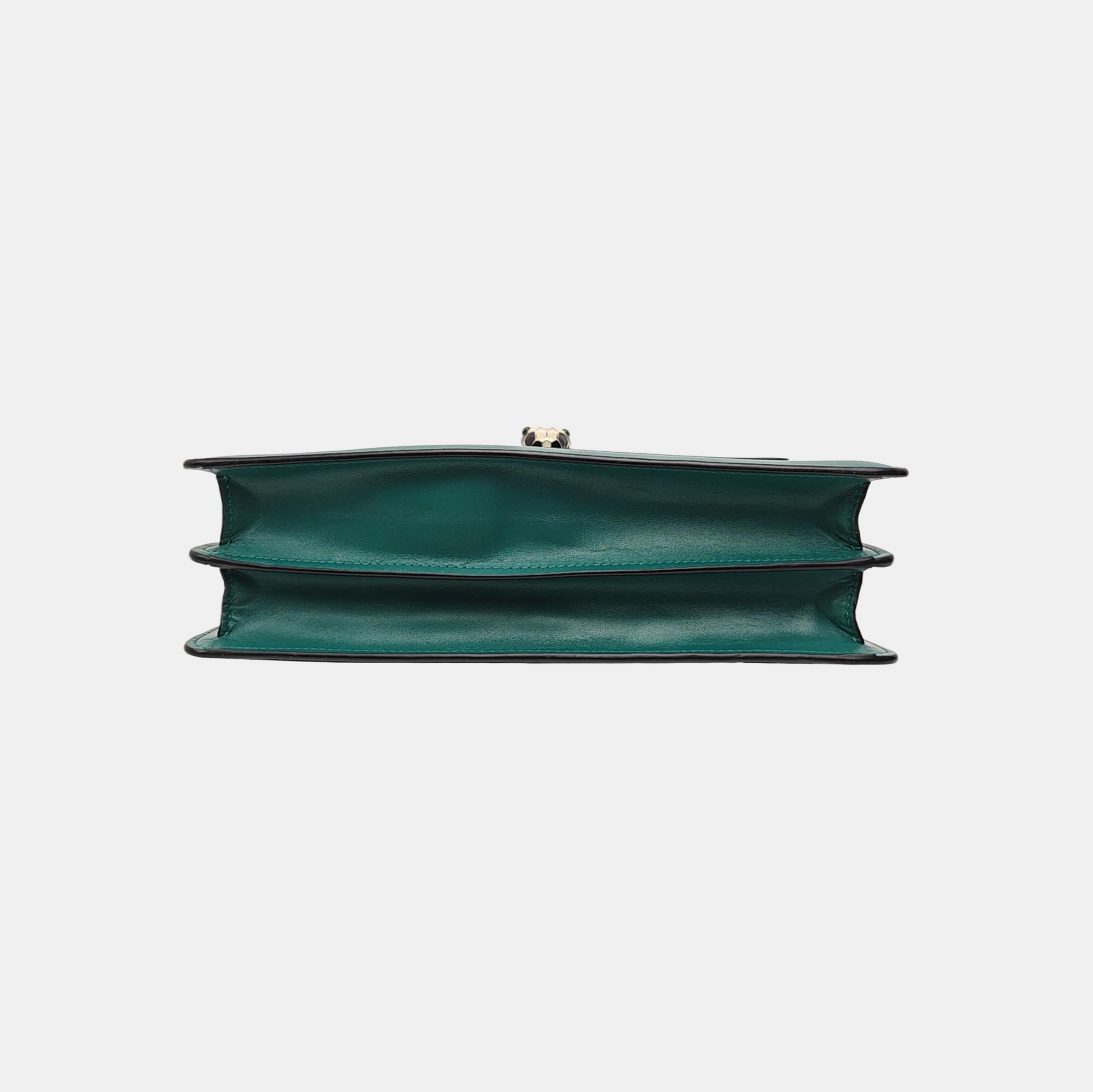 SERPENTI FOREVER Medium Quilted Calfskin Green