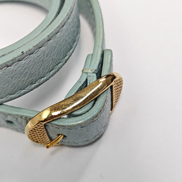Leather Blue Bangle